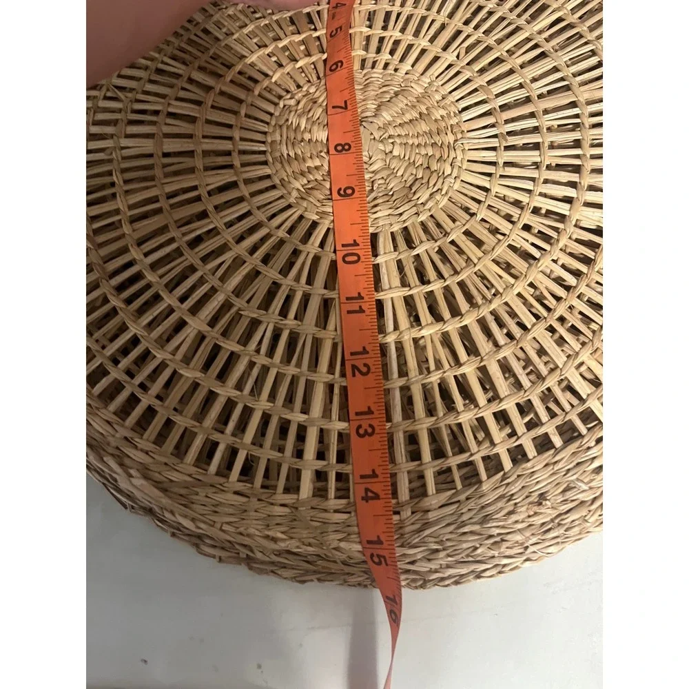 Set of 5 Round Woven Seagrass Placemats Natural Tan Boho Coastal Dining‎ 15 inch